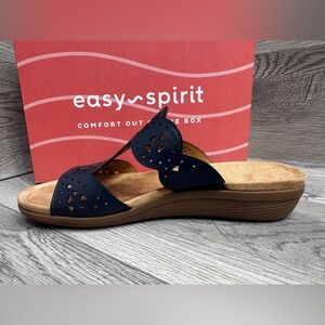 Brixton Women's Easy Spirit  slip on sandal short dk. Blue size 6